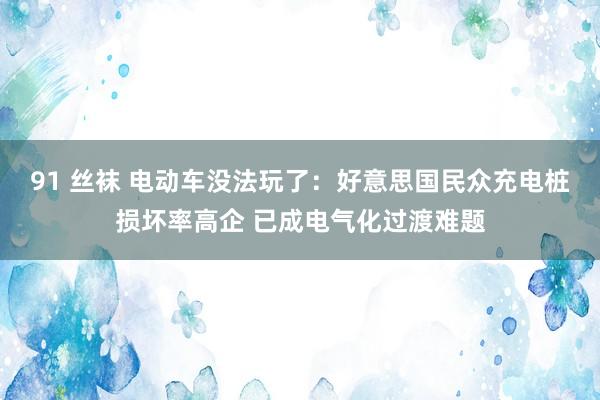 91 丝袜 电动车没法玩了：好意思国民众充电桩损坏率高企 已成电气化过渡难题